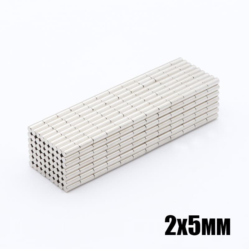 5ชิ้น แม่เหล็กแรงสูง ขนาด 2x5มิล ทรงกระบอก 2*5มิล Magnet Neodymium 2x5mm แม่เหล็ก นีโอไดเมียม 2*5mm