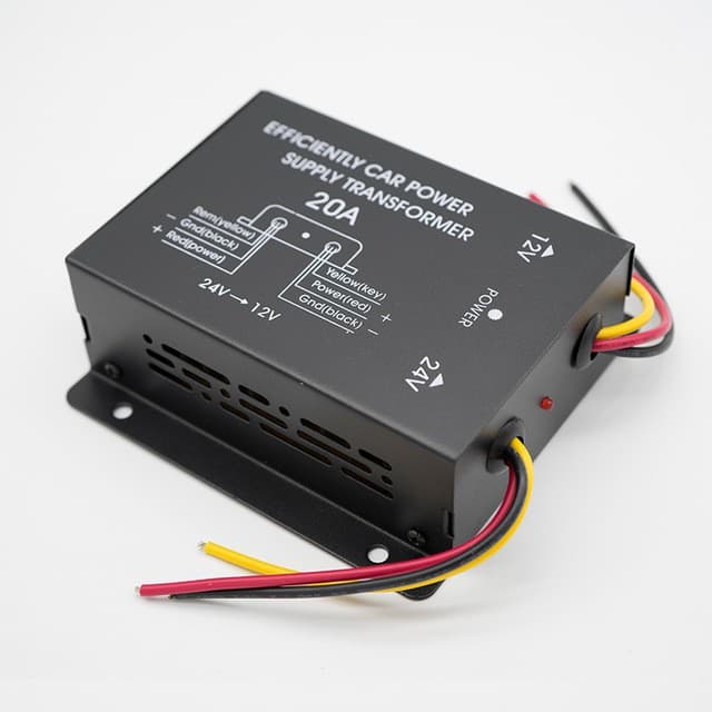 DC 24V ถึง 12V 20A 30A รถ Buck Transformer Converter รถบรรทุกรถบัส DVD Audio