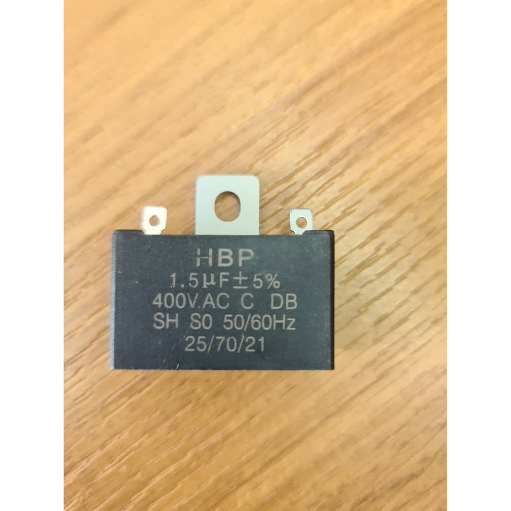 0000588 อะไหล่พัดลม​ คอนเนคเตอร์​ คาปาซิตเตอร์​ C1.5uF  (capacitor 1.5uF)
