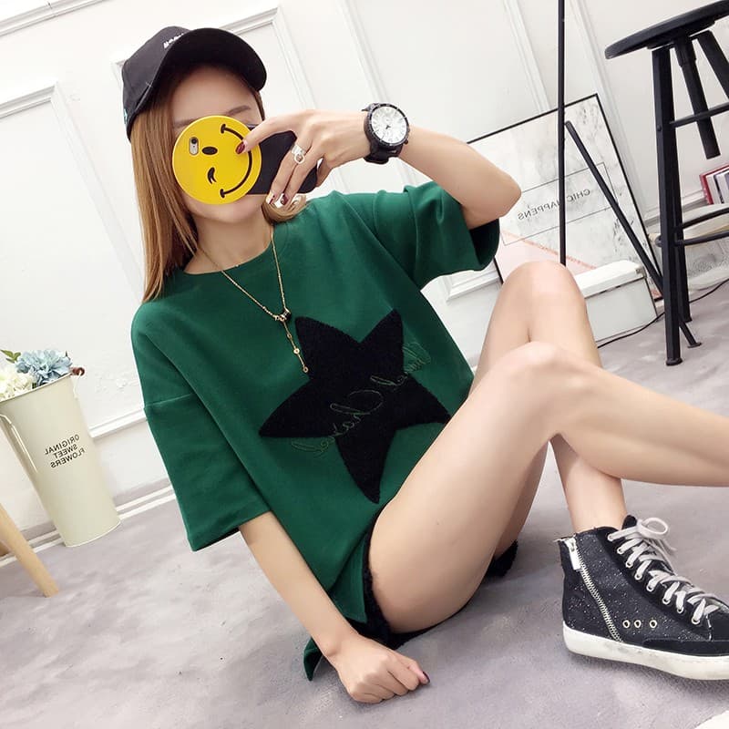 LGfashion 🍑เสื้อยืดลายดวงดาว คือสดใสมากเว่อร์ มี 5 สี ปุริเย่เย้มากจ้าาาาา
