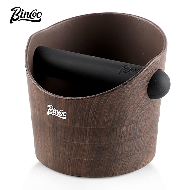 Bincoo ไม้ Grain กาแฟ Grounds ถังในครัวเรือนอิตาเลี่ยนสไตล์ Grounds จับถังเครื่องมือเก็บกาแฟเครื่องชงกาแฟ