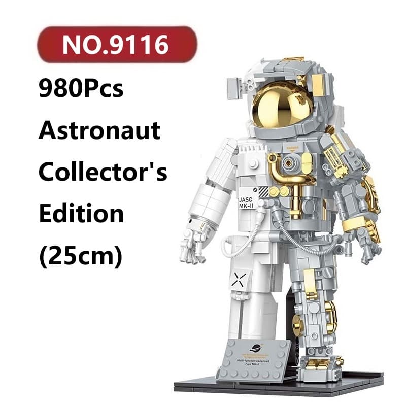 ✨นักบินอวกาศรุ่นนักสะสม (25cm) เข้ากันได้ตัวต่อเลโก้ 980ชิ้น JAKI Space โมเดลประกอบแล้ว