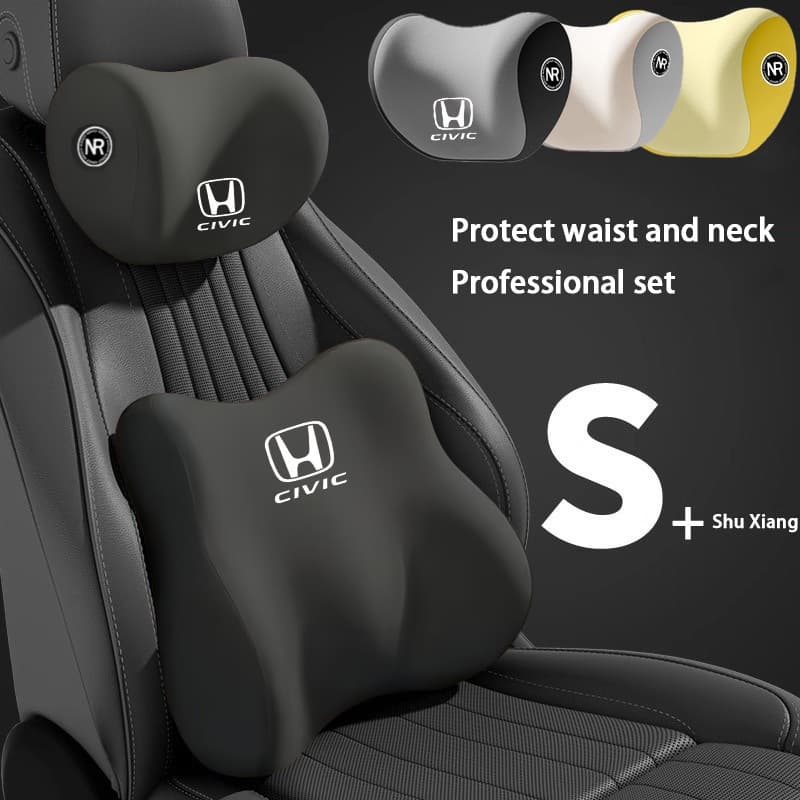 Honda Civic ฮอนด้า พลเมือง รถเอวหมอนพนักพิงศีรษะชุดที่นั่งพนักพิงเอวสนับสนุนคอหมอนเอวหมอน