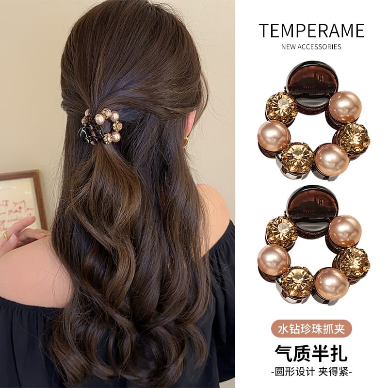 HAIRPIN ดีไซน์ใหม่ ประกายระยิบระยับ เหมาะสำหรับทุกโอกาส คลิปคว้าขนาดเล็กสำหรับผู้หญิง