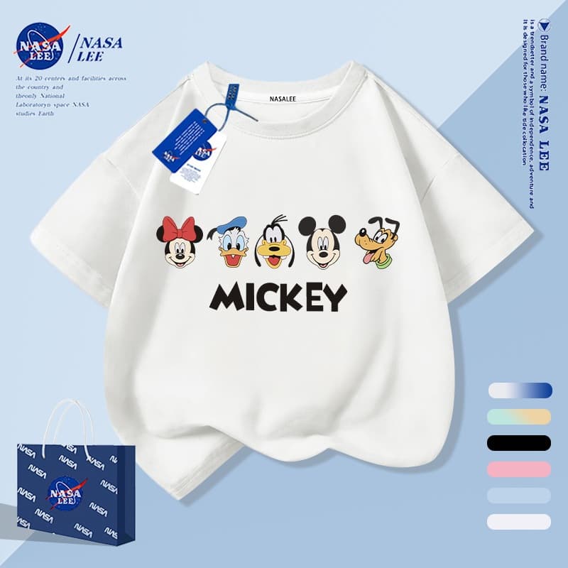 [จัดส่งในวันเดียวกัน] เด็กผ้าฝ้ายเสื้อยืดสีขาวการ์ตูนกราฟฟิตีสัตว์สนุกพิมพ์ฤดูร้อนเสื้อผ้าระบายอากาศแขนสั้นเหมาะสําหรับ 3-16ชายหญิง