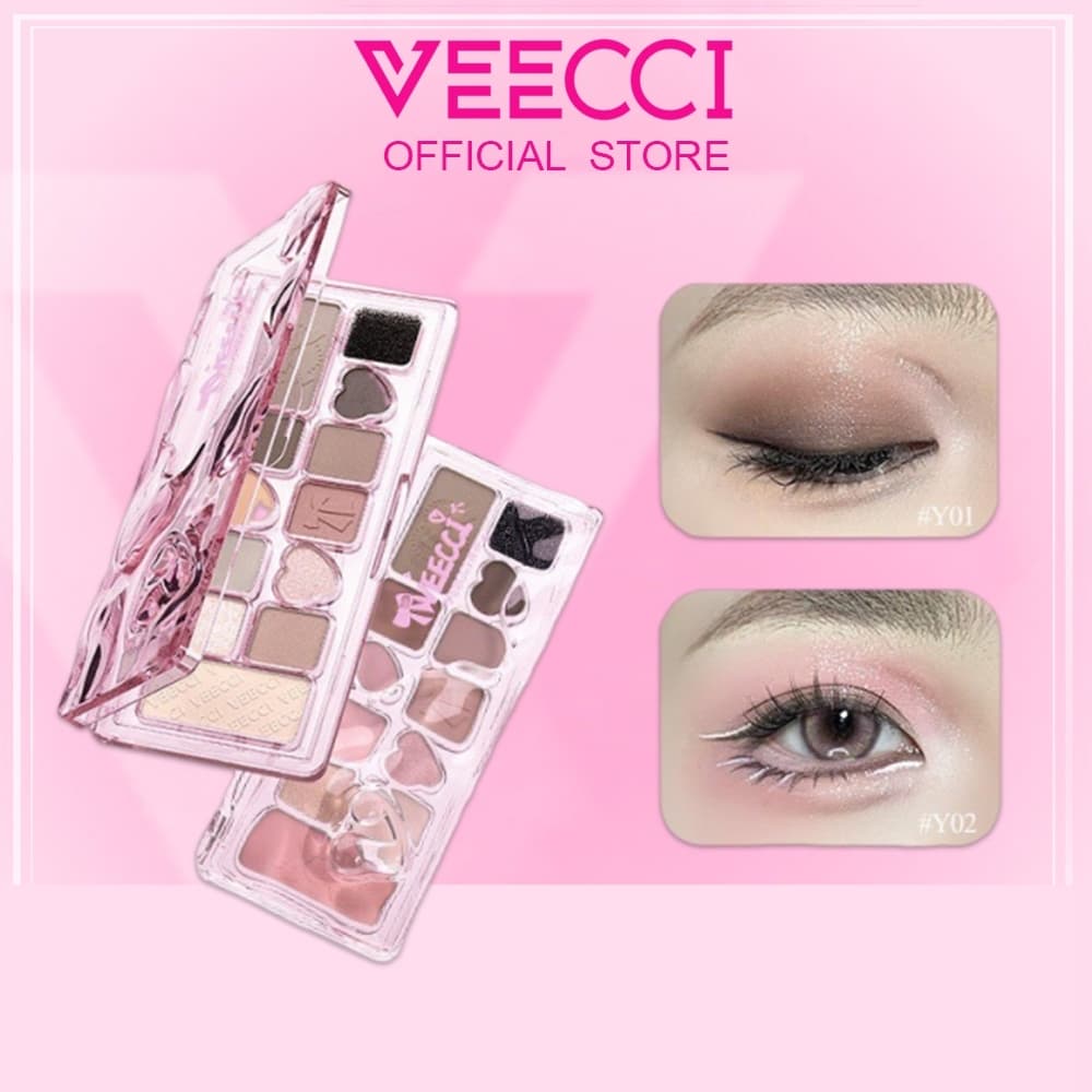 (100% ของแท้)VEECCI อายแชโดว์ สิบเอ็ดสี เคลือบ ชิมเมอร์ ง่าย รอยเปื้อน อเนกประสงค์ แบบพกพา พาเลทตา 9.3g อายแชโดว์ พาเลท พาเลทตา แต่งหน้า