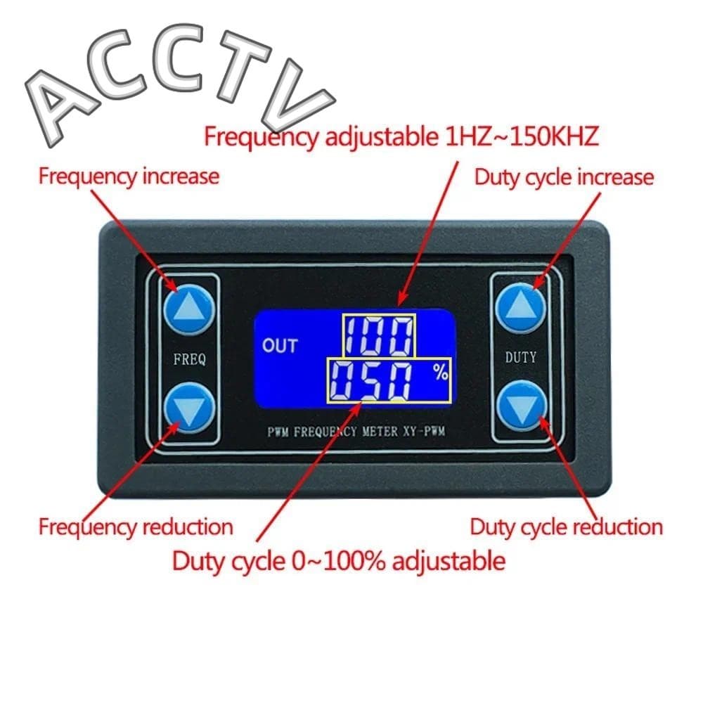 1hz-150khz สัญญาณเครื่องกําเนิดไฟฟ้า PWM บอร์ดโมดูล Pulse ความถี่ Duty Cycle โมดูลปรับจอแสดงผล LCD 3.3 V-30 V 1Hz - 150Khz