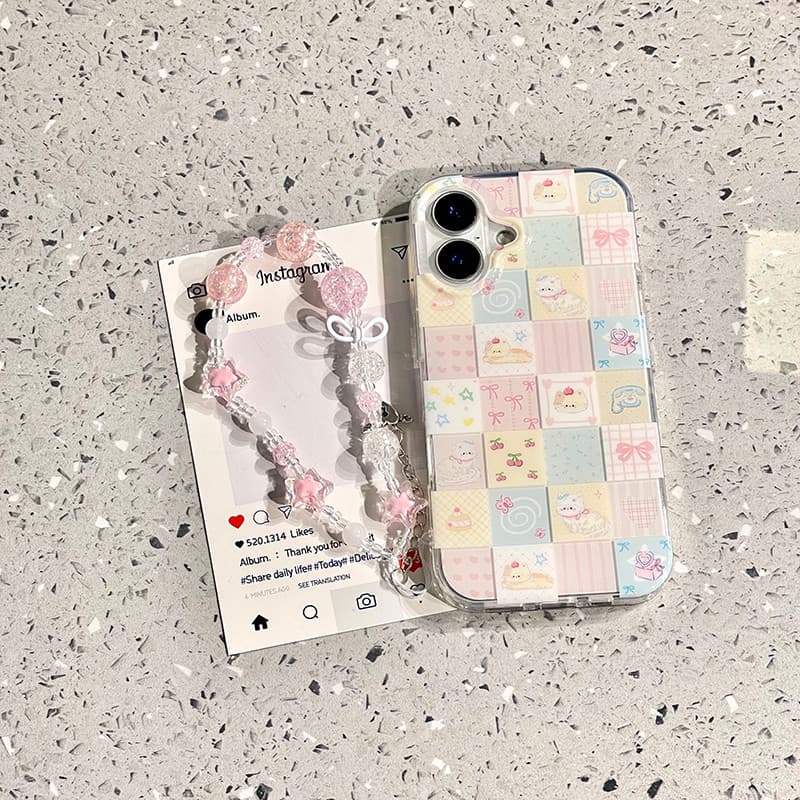 Huiwanju ใช้กับเคสโทรศัพท์มือถือ iphone15 iPhone16Pro max น่ารักประกบสร้อยข้อมือแมวสี่เหลี่ยม niche ใหม่ 16 ผู้หญิงป้องกันการตก 13 เคสนิ่มซิลิโคน 15Pro รวมทุกอย่าง iPhone14
