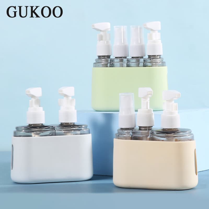 ชุดขวดเดินทาง 4 in 1 พร ้ อมแขนสามารถคอนเทนเนอร ์ ขึ ้ นเครื ่ อง Skincare Liquid Travel Kit ขวด