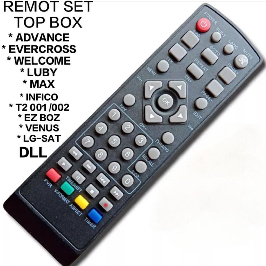 Reot ชุดกล่องด้านบนดิจิตอล SERBAGUNA/REMOTE UTK semua merk ชุด topbox UNIVERSAL STB DVB T2 TV DIGITAL