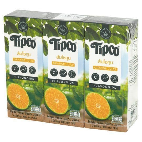 [สินค้าส่งด่วน] ทิปโก้น้ำส้มโชกุน100% 200มล.X3 TIPCO SHOGUN ORANGE JUICE100% 200MLX3.