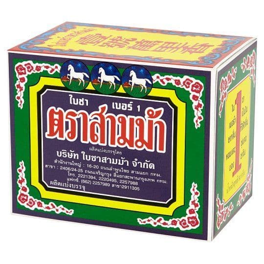 [สินค้าส่งด่วน] ใบชาตราสามม้า เบอร์ 1 80ก. THREE HORSES BRAND TEA NO.1 80 G.
