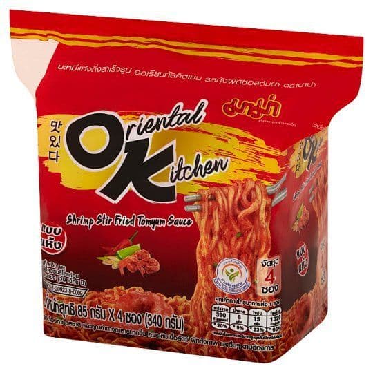 [สินค้าส่งด่วน] มาม่าออเรียลทัลรสกุ้งผัดซอส85ก. แพ็ค4 MAMA OK SHRIMP TOMYUM SAUCE 85G. PACK4