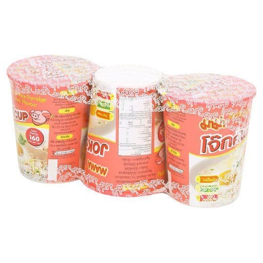 [สินค้าส่งด่วน] มาม่าคัพโจ๊ก หมู45ก.X3 MAMA CUP INSTANT RICE PORRIDGE PORK 45G.X3
