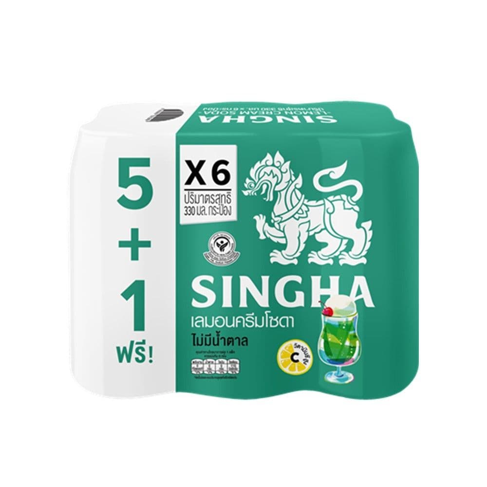 [สินค้าส่งด่วน] สิงห์เลมอนครีมโซดา 330 มล. แพ็ค 6 SINGHA LEMON CREAM SODA 330 ML PACK 6