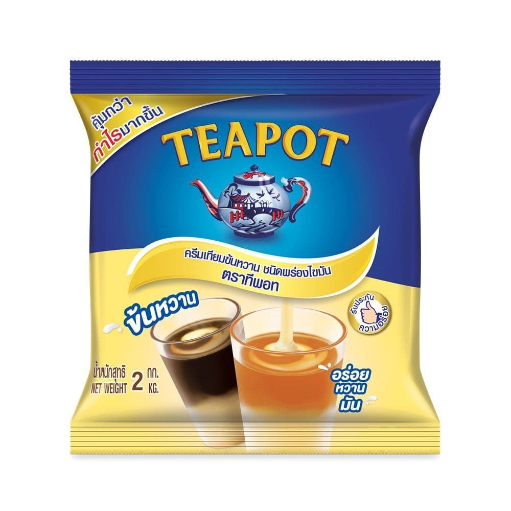 [สินค้าส่งด่วน] ทีพอทครีมเทียมข้นหวานพร่องมันเนยถุง 2 กก. TEA POT SBC POUCH 2 KG.