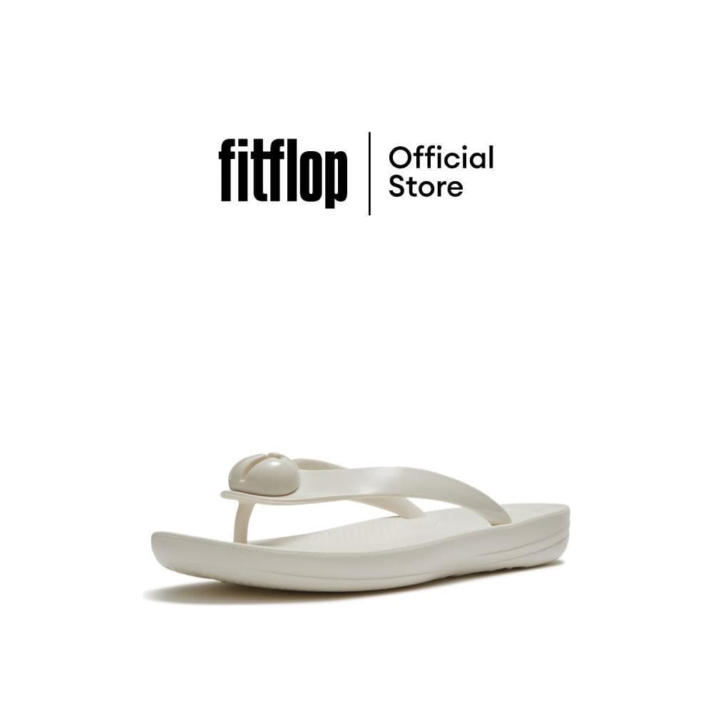 FITFLOP IQUSHION GLOSSY-BUTTON FF รองเท้าแตะผู้หญิง รุ่น A6O-477 สี CREAM
