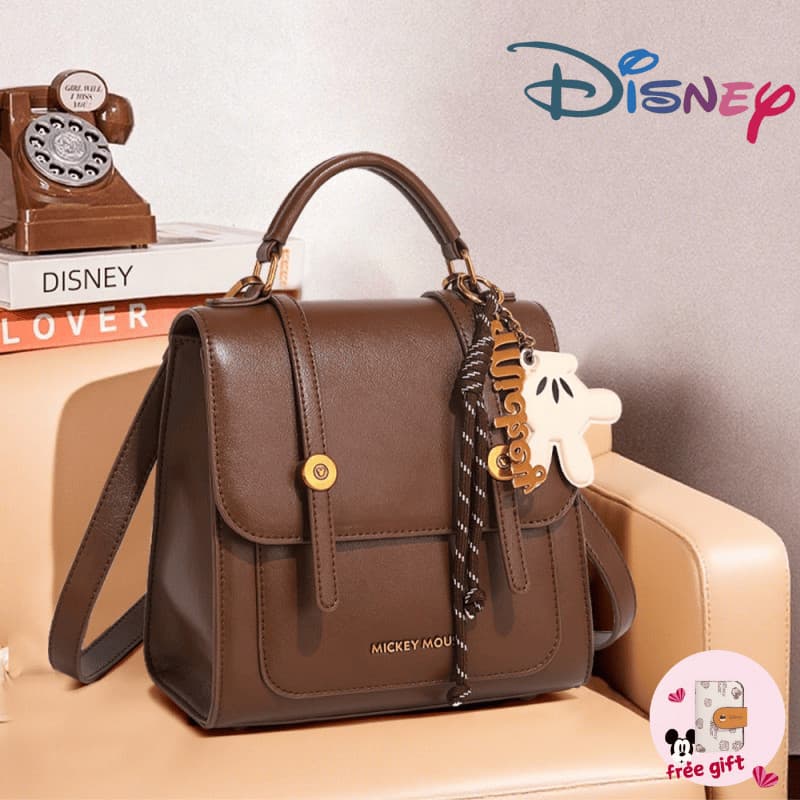 Disney ของแท้ Mickey Series Fashion Retro Casual Commuter Ladies Backpack