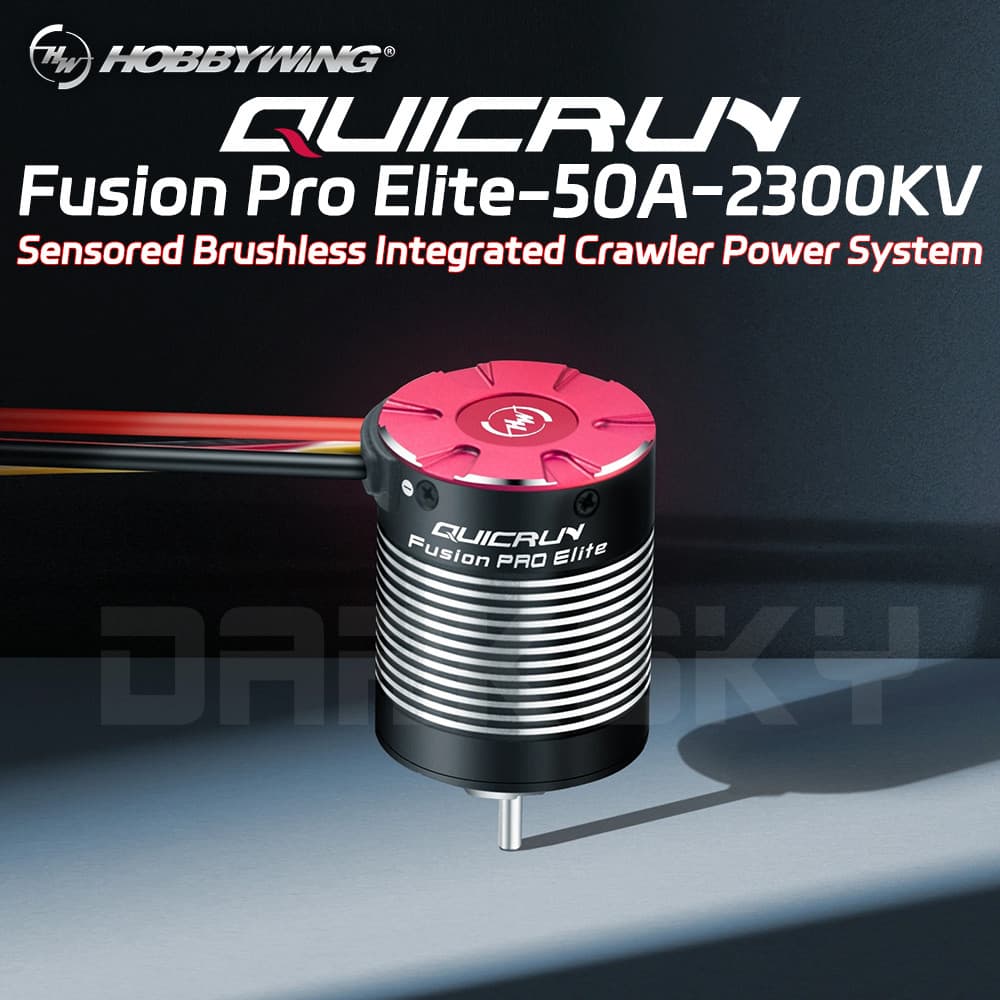 HOBBYWING QuicRun Fusion Pro Elite 50A 2300KV Sensored Brushless Integrated ESC มอเตอร์สําหรับ 1/10 RC รุ่นรถ Crawler อุปกรณ์เสริม