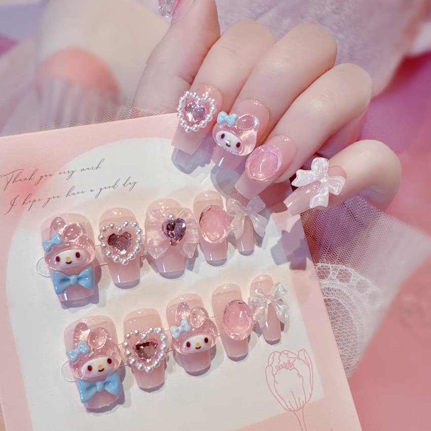 Dopamine สวมเพ้นท์เล็บ สาวสวย Kawaii Melody เพ้นท์เล็บน่ารัก -U27