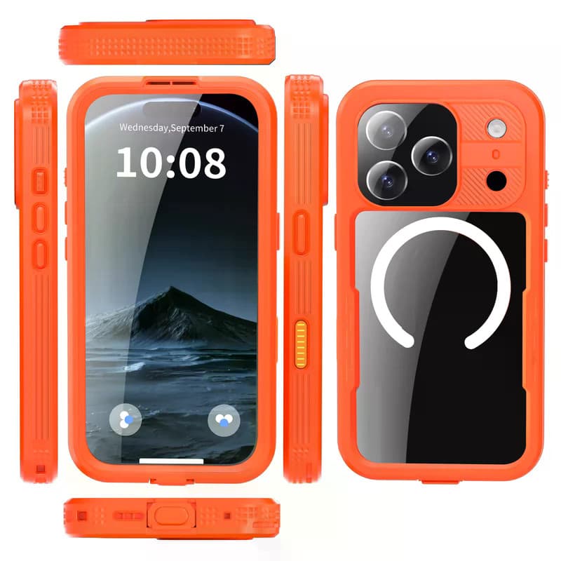 IP68 กรณีกันน้ําสําหรับ iPhone 17 Air 17 Pro max 2M ดําน้ําว่ายน้ําป้องกันแม่เหล็กฝาครอบโทรศัพท์ 17Pro