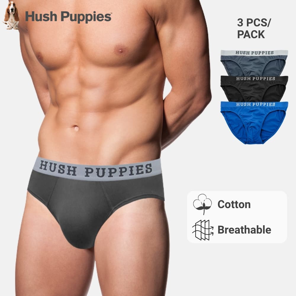 Hush Puppies 3 ชิ้น Men Mini Briefs Cotton Elastane HMB107724