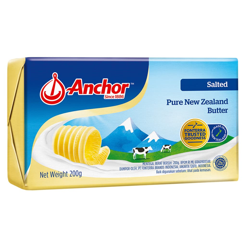 [9415007301578] Anchor Butter Salted 200G แองเคอร์ เนยชนิดเค็ม 200 กรัม