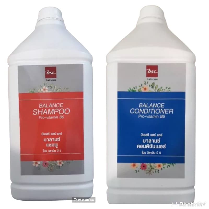 👍👍👍 BSC Shampoo & Conditioner 3200 ml บีเอสซี บาลานซ์ แชมพู/ครีมนวด กลิ่นหอมมาก อ่อนโยน ขนาด3500 มล.