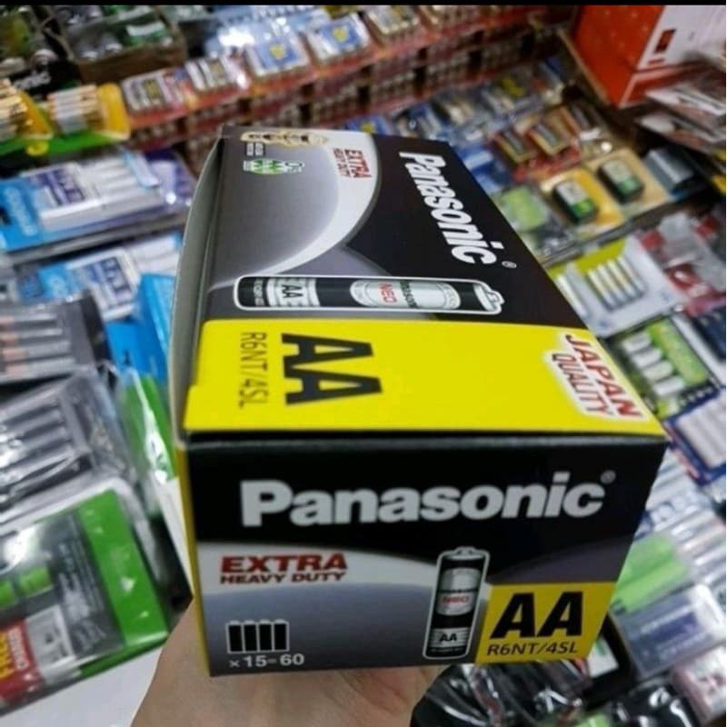 (ยกกล่อง) ถ่าน Panasonic AA Neo ดำ (R6NT/4SL) 1.5V จำนวน 60ก้อน ของใหม่ ของแท้บริษัท (ชาร์จไม่ได้)