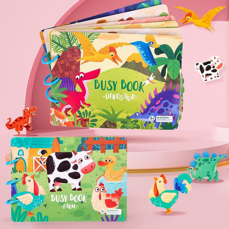 Busy book สมุดกิจกรรมดึง-แปะ เสริมพัฒนาการ