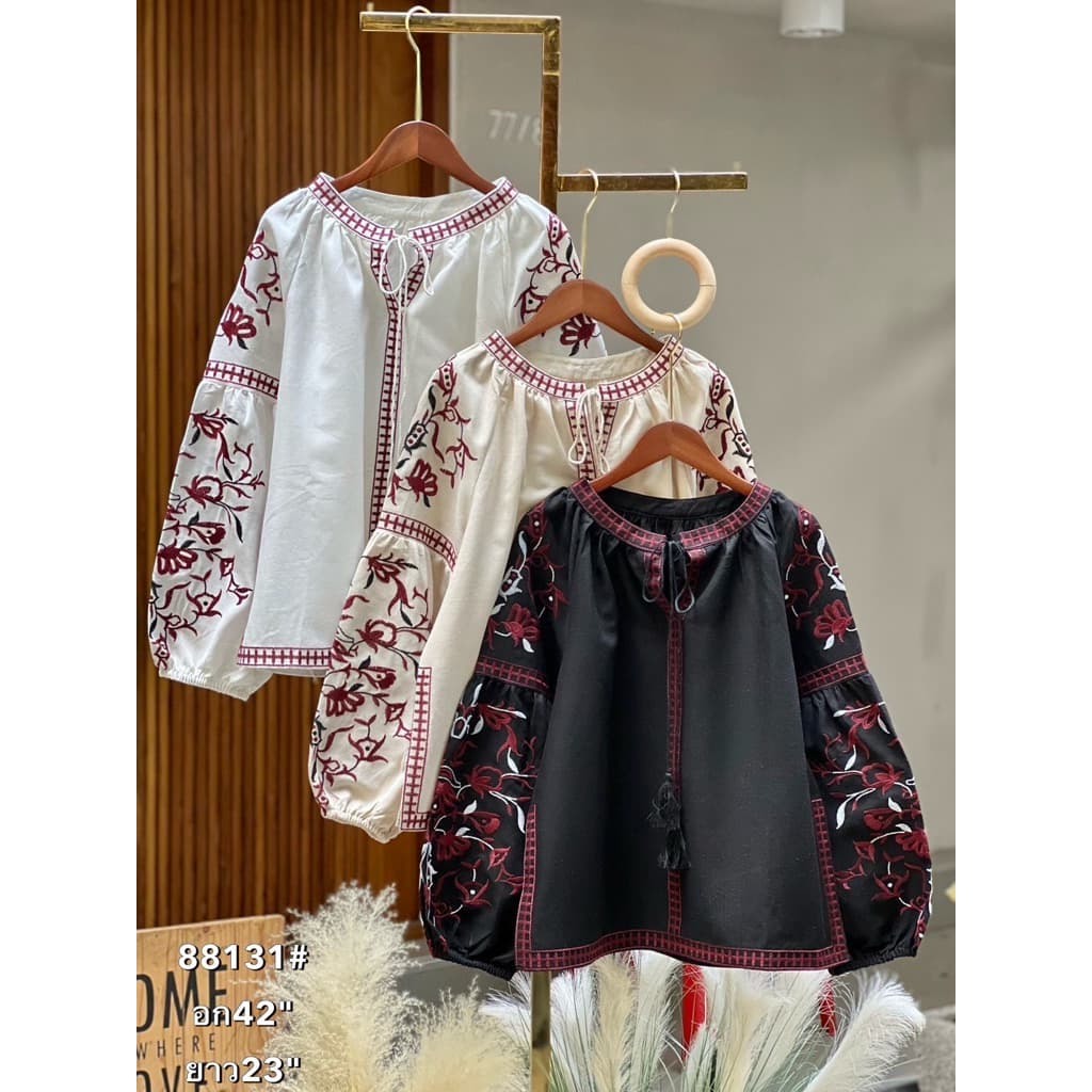 🛍️ เสื้อปัก งานแพง 🌸มาใหม่ 🧥อก 42“ยาว 24”(ขนาดจะอยู่มุมซ้ายล่างของภาพค่ะ) Nudyda เสื้อสาวอวบ สาวเจ้าเนื้อใส่ได้ค่า