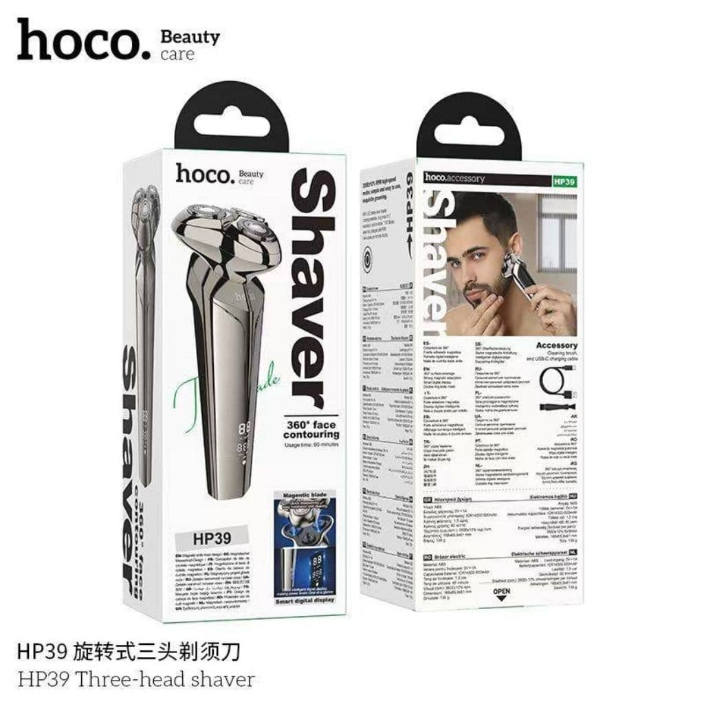 Hoco HP39 เครื่องโกนหนวดไฟฟ้า ใบมีดโกน 3 มิติ หมุนหัวได้มาใหม่ล่าสุดแท้ 100%