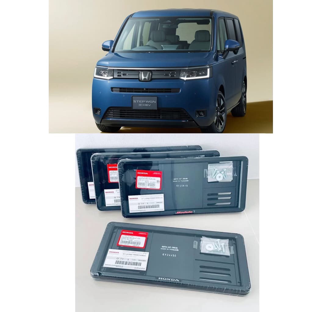 (แท้💯%)ป้ายทะเบียน, Honda(1คู่ )ป้าย Modulo,กรอบป้าย Honda ,Access, รุ่นใหม่ ของแท้ จะใส่ป้ายไทยได้,แท้ศูนย์