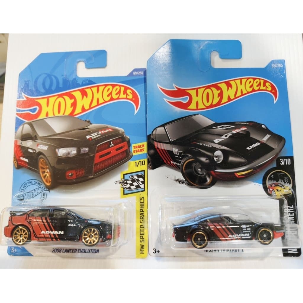 hotwheels ฮอทวีล mitsubishi evo ลาย advan 1:64