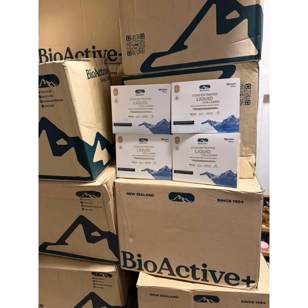 [โปร4กล่อง PTส่งฟรี] ไบ BioActive+ Concentrated Liquid Collagen คอลลาเจน  สุขภาพดี 40หลอด