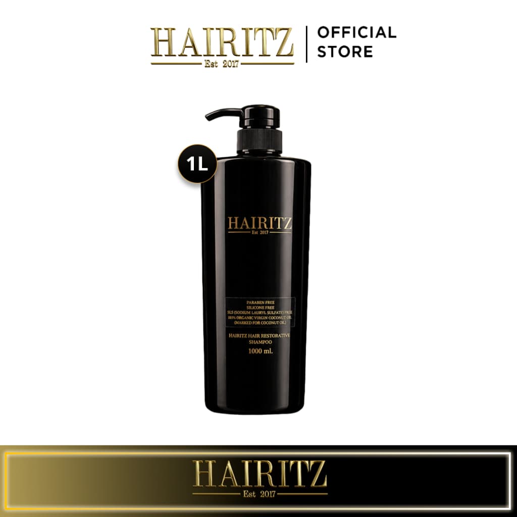 Hairitz Shampoo 1 L.สูตรอ่อนโยน ผมนุ่มลื่น เงางาม ใช้ได้ทุกวัน