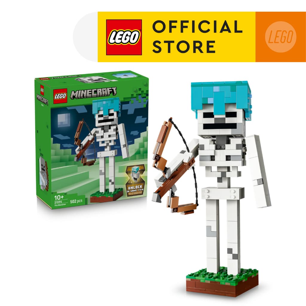 LEGO Minecraft 21594 The Skeleton (502 Pieces), Building Blocks, Kids Toy