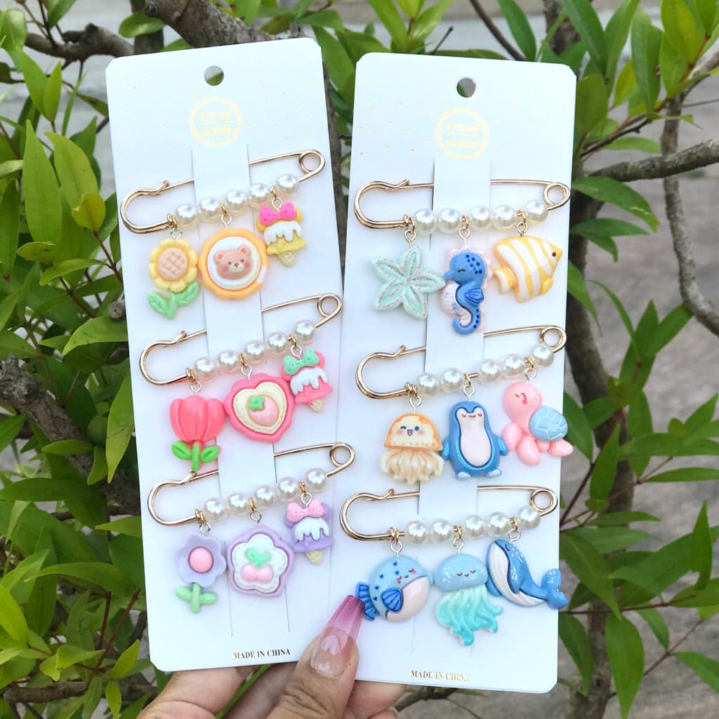 BangTao🌷N.3 เข็มกลัดคนท้อง ขนาด 6.5 เซนติเมตร ติดเสื้อผ้า กระเป๋า ผ้าคลุม ฮิญาบ เข็มกลัดปรับเอวกางเกง สินค้าพร้อมส่ง