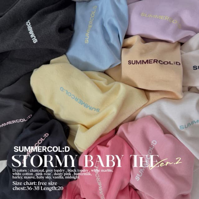 (สินค้าพร้อมส่ง) stormy baby tee ver.2