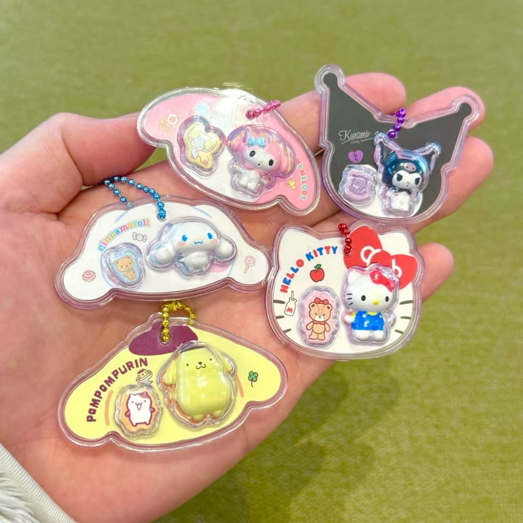🍎🔖{พร้อมส่ง! } Sanrio toptoy [เลือกตัวได้]พวงกุญแจจิ๋วซานริโอ้แบบใหม่ มีทั้งหมด9แบบ1ซีเคร็ท ซานริโอ้🍎🎀🔖
