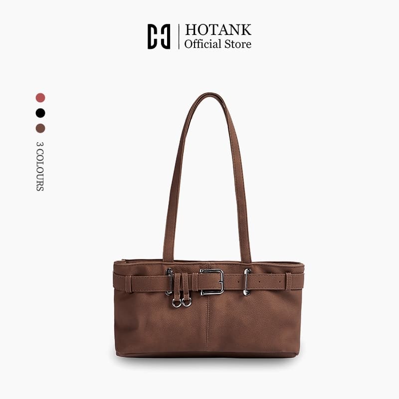 HOTANK กระเป๋าสะพายข้างสไตล์เกาหลี หนังนุ่ม ดีไซน์ทันสมัย ใส่แล้วดูแพง