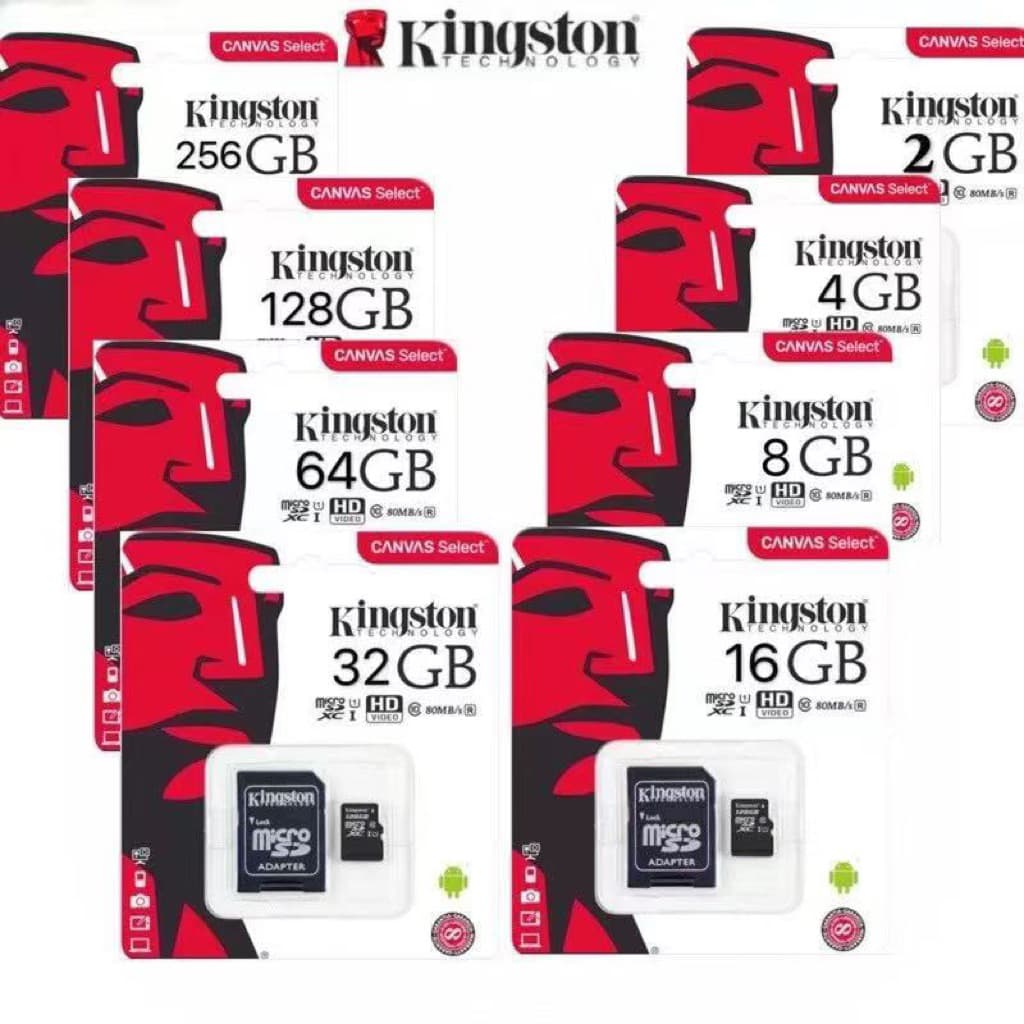 Kingston Memory Card Micro SDHC 32GB/64GB/128GB/256GB/512GB คิงส์ตัน SD card เมมโมรี่การ์ด SDการ์ด